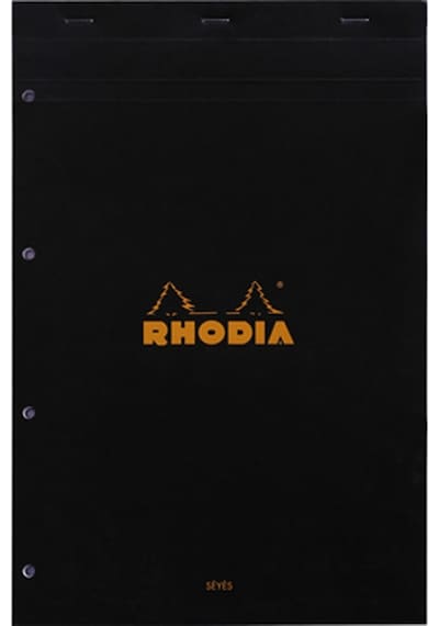 Rhodia 210 318Mm A4 Seyes Bloknot Siyah Kapak Defter Ra201009