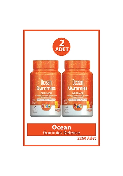 Ocean Gummies Defence 60 Adet Çiğnenebilir Form 2 Adet