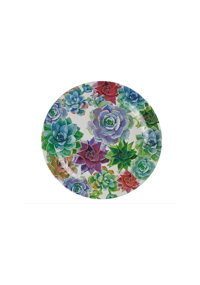 Lucky Art Vivace Melamin Yuvarlak Tepsi 46 Cm Dıo30030 Çok Renkli
