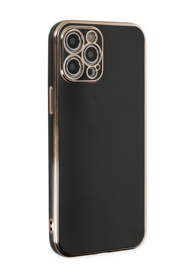 Apple iPhone  Uyumlu- 12 Pro Max Kılıf Volet Silikon - Siyah