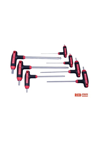Würth T Saplı Allen Anahtar Seti Topuz Başlı 7 Parça Dayanıklı S2 Çelik, Ergonomik 2c Sap