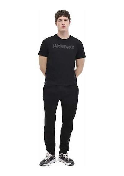 Lumberjack Ulrich 11id1-100 0 Yaka Erkek Tshirt - Siyah SIYAH