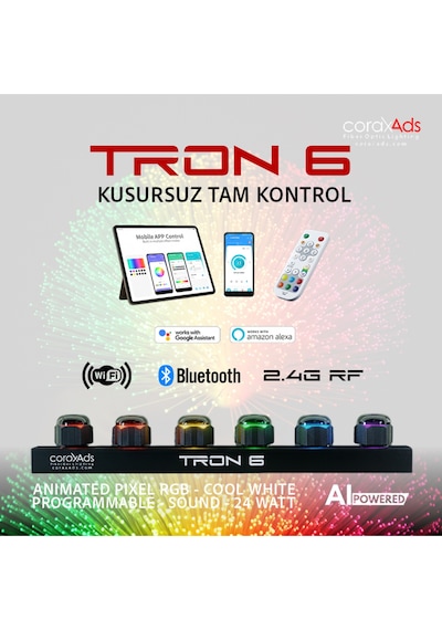 Otobüs Ambiyans Aydınlatma Fiber Optik Yıldız Tavan Seti Çok Renkli