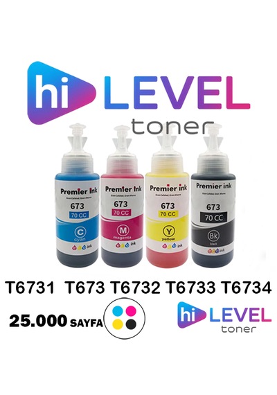 Ht-t673x/t664x Hilevel Toner,epson L850 25k Sayfa 4 Renk Cmyk Muadil Kartuş