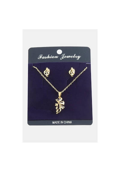 Yusufçuk Zirkon Taşlı Set Kolye Çok Renkli 54547980