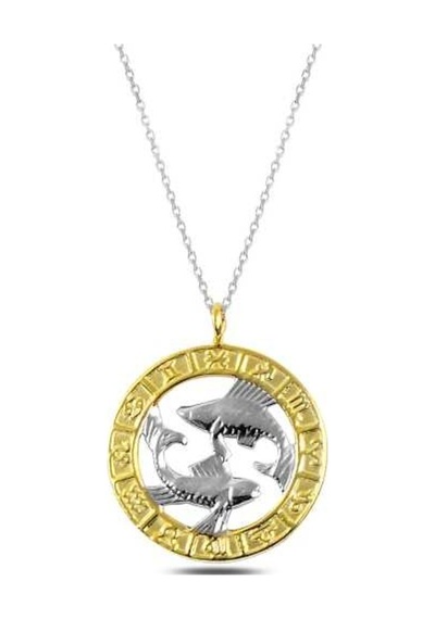 Gümüş Gold Balık Burcu Kolye (551174782)