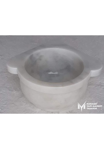 Afyon Bulutlu Mermer Düz Köşe Kurna