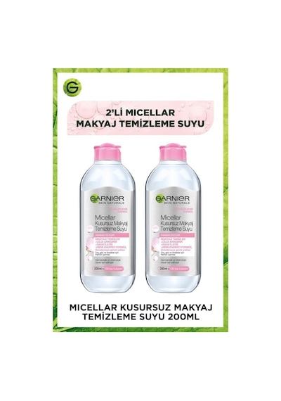 Garnier Micellar Kusursuz Makyaj Temizleme Suyu 2 x 200 ML Garnier Micellar Kusursuz Makyaj Temizleme Suyu 2 x 200 ML