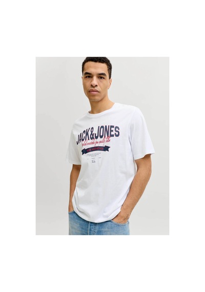 Jack & Jones Jjelogo Tee Ss O-neck 2 Col Ss26 Sn Beyaz Erkek T-shirt 12288016 Bright White
