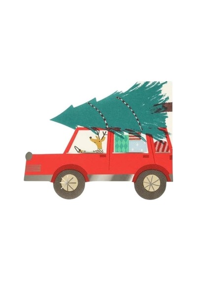 - Driving Reindeer Napkins - Yeni Yıl Peçete 16'lı -