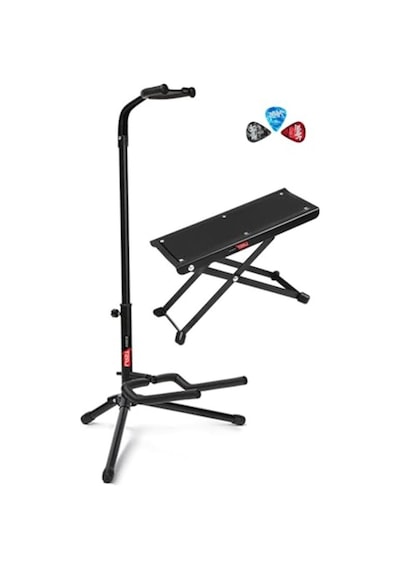 Gitar Standı Ve Ayaklık Seti, Kullanışlı Pena İle Birlikte, Enstrümanınızı Güvende Tutun