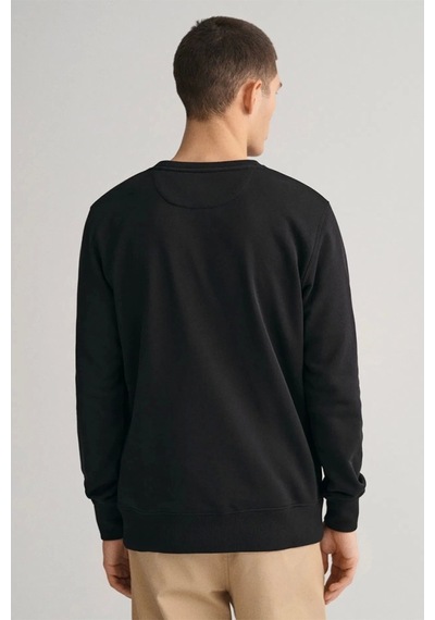 Gant Erkek Siyah Regular Fit Sweatshirt Siyah