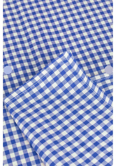 2'li Paket Küçük Kare Desen Pötikareli Masa Örtüsü, Sofra Bezi, Piknik Örtüsü 170 X 170 Cm Lacivert
