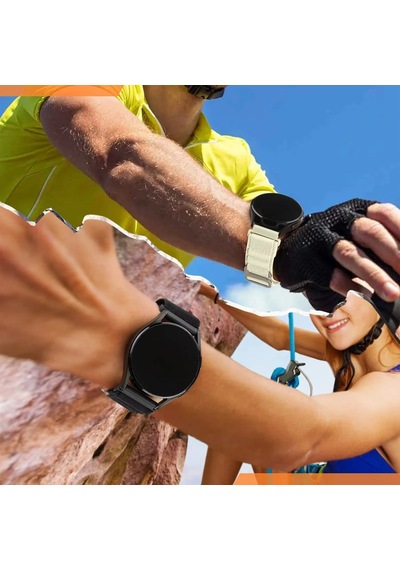 Caseonn Haylou Gst Lite Kordon Titanyum G-kancalı Alpin Kumaş Kayış Yeşil