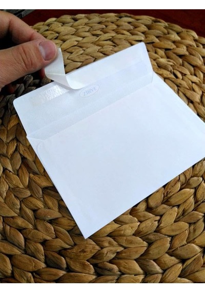 100 Adet Kendinden Yapışkanlı Zarf Davetiye Mektup Para Belge Dilekçe Düğün Kına Nişan Sünnet 16,3cm X 11,5cm 100'lü
