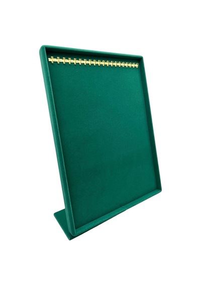 Yerli Üretim Süet Kumaş Tırnaklı Yeşil Renk 34/24 Cm Ayaklı Tesbih Takı Standi Çok Renkli