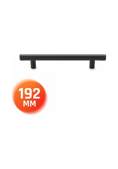 Metal Mobilya Kulbu Mutfak Çekmece Dolap Dolabı Kulpu Kulpları Matsiyah 192 Mm Mat Siyah
