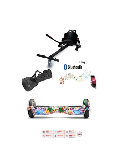 Citymate Elektrikli Kaykay Hoverboard Akıllı Denge 6.5 Inch + Hoverkart + Çanta Extrem Paket D19