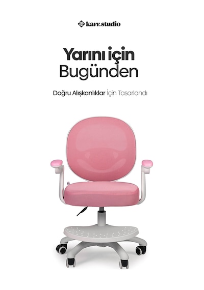 Vigo Çocuk Çalışma Sandalyesi - Pembe