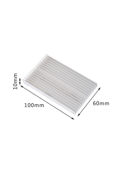 6cm x 10cm x 1cm Alüminyum Metal Soğutucu Blok Radyatör Amfi Led Entegre Transistor