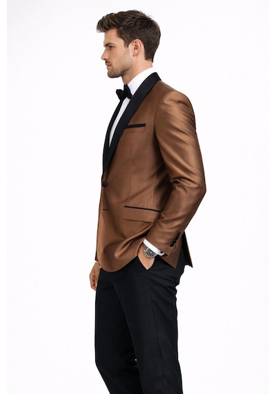 Fabio Cassel Erkek Damatlık Slim Fit Takım Elbise Vizon