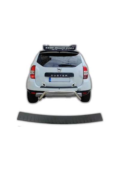 Dacia Duster Arka Tampon Eşiği Koruma 2010-2017 Arası Plastik N11.3556
