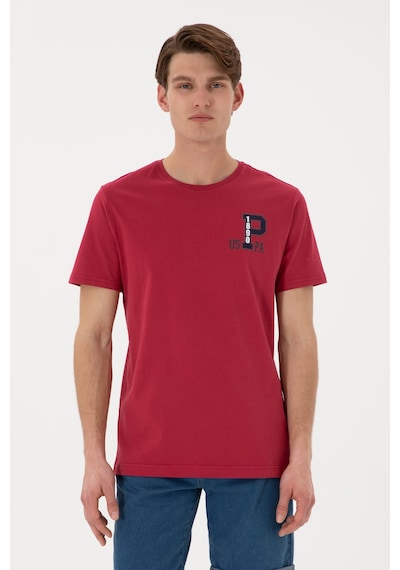 U.S. Polo Assn. Erkek Regular Fit Bisiklet Yaka Vişne Tişört 50306897-VR223