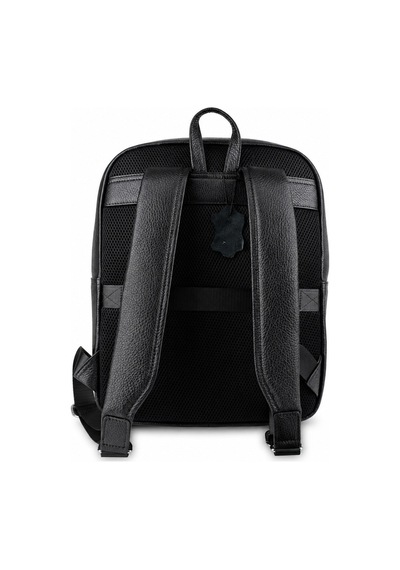 Alphaclub Bag Erkek Siyah Hakiki Deri Laptop Bölmeli Çok Fermuarlı Sırt Ve Laptop Çantası