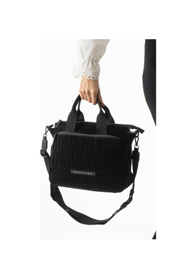 Baginn Kadın Postacı Çantası Nubuk-süet Dokulu Vegan Deri 30 26 Cm Çapraz Askılı Omuz Kol Çantası 20a Siyah
