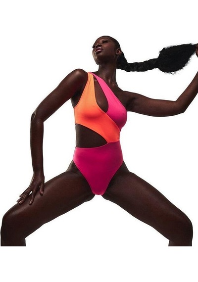 Deep Beach Renk Bloklu Cut Out Mayo Db200786m 001