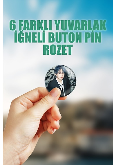 Changbin Stray Kids Kpop Çanta Süsü Rozet İğneli Buton Rozet Seti 6 Adet Altılı