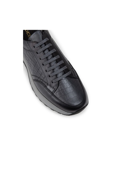 Deery Hakiki Deri Gri Erkek Sneaker Ayakkabı - 01984Mgrıe01 Gri