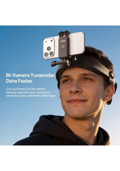 Ulanzi Cm029 Ayarlanabilir Aksiyon Kamera Ve Telefon Head Mount Pov Çekim Sistemi - C098a Siyah