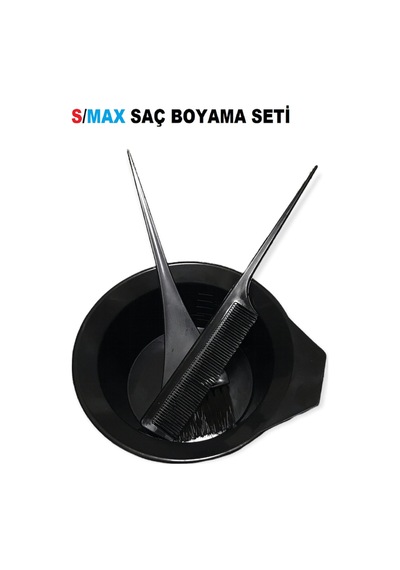 Saç Boyama Seti 3 Parça Siyah -boya Kabı Fırça Tarak