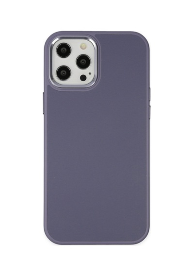 Apple iPhone Uyumlu-  12 Pro Max Kılıf Asya Deri Silikon - Mor
