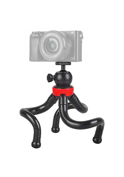 Ayex Mt-10 Esnek Mini Tripod Küresel Kafa & Telefon Tutucu Kamera Ve Akıllı Telefon Uyumlu -