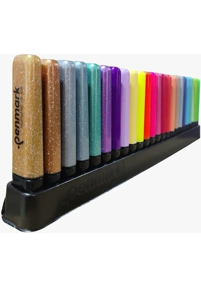 Penmark Masaüstü Stantlı 24 Adet Fosforlu Kalem-penmark-6sim-6pastel-6neon-6tropik Diğer