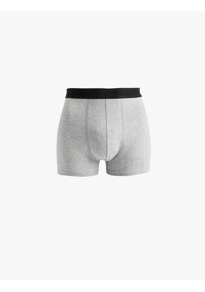 Koton Basic Pamuklu 3'lü Boxer Seti Gri Melanj 6wlm90065mk Gri Melanj