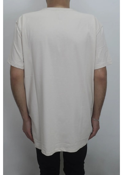 Santa Dmctekstil Erkek Düz Spor Kesim Rahat Kalıp Bisiklet Yaka Battal Basic T-shirt Koyu Bej
