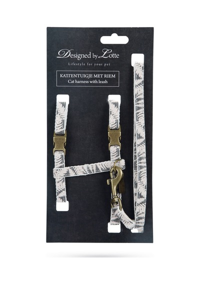 Hnrlıshp Beeztees Dbl Kedi Göğüs Tasması Ve Gezdirme Kayışı, 130cm, Bej, 27-45cm