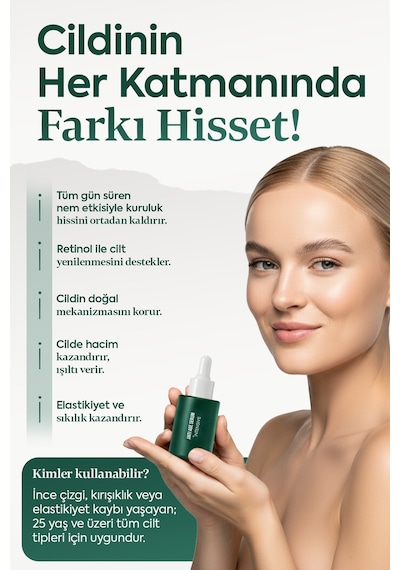 Soi Cosmetics Cilt Dolgunlaştırıcı Yaşlanma Ve Kırışıklık Karşıtı Nemlendirici Retinol Serum 30 ML