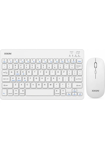Xkın Xk-kb01 Kablosuz Klavye Mouse Seti Wireless Sessiz Tuşlu Şarjlı İpad Tablet Telefon Pc Macos Android Uyumlu