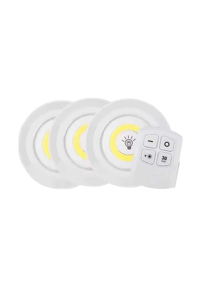 Led Lamba 3'lü Uzaktan Kumandalı Yapışkanlı Çok Renkli Çok Renkli