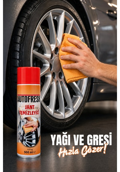 Jant Temizleyici Sprey 500 Ml Yağ, Kir Ve Balata Tozu Sökücü, Parlatıcı Etkili