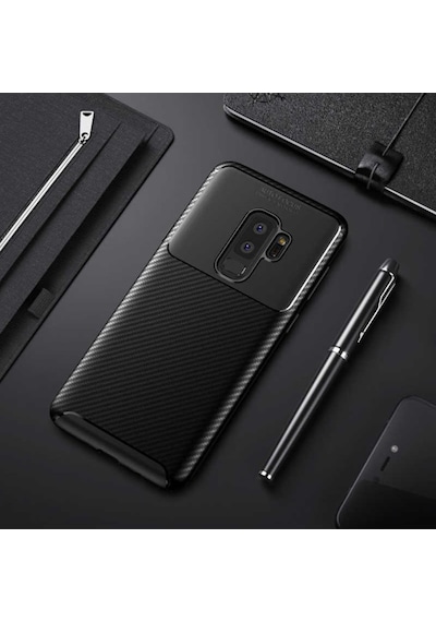 Samsung Galaxy Uyumlu S9 Plus Kilif Karbon Silikon Case 389460202
