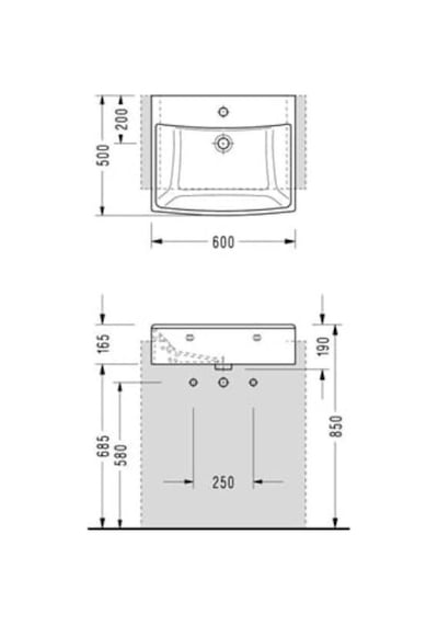 Serel Tezgah Üstü 50x60 Cm Lavabo Beyaz - 2044tds110h Diğer