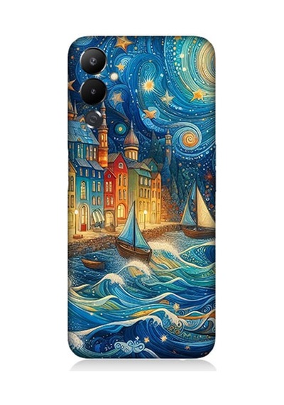 Tecno Pova 3 Uyumlu Masalsı Şehirde Geceler Desenli Silikon Kılıf Çok Renkli
