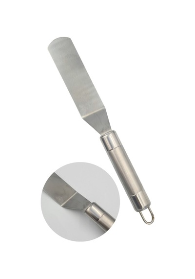 Eğik Pasta Spatula Çelik Metalik Diğer
