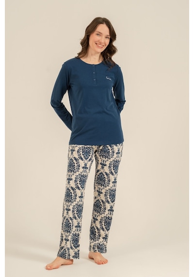 Pierre Cardin Kadın Lacivert Düğmeli Yaka Uzun Kol Pijama Takım Pc9285-s-v1 Pc9285-s-v1 Pierre Cardin Kadın Lacivert Düğmeli Yaka Uzun Kol Pijama Takım Pc9285-s-v1 Pc9285-s-v1