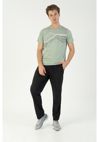 Maraton Regular Erkek Bisiklet Yaka Açık Yeşil- T-shirt Açık Yeşil-